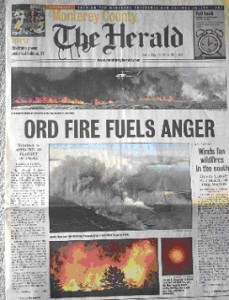 Fort Ord Fire Fuels Anger